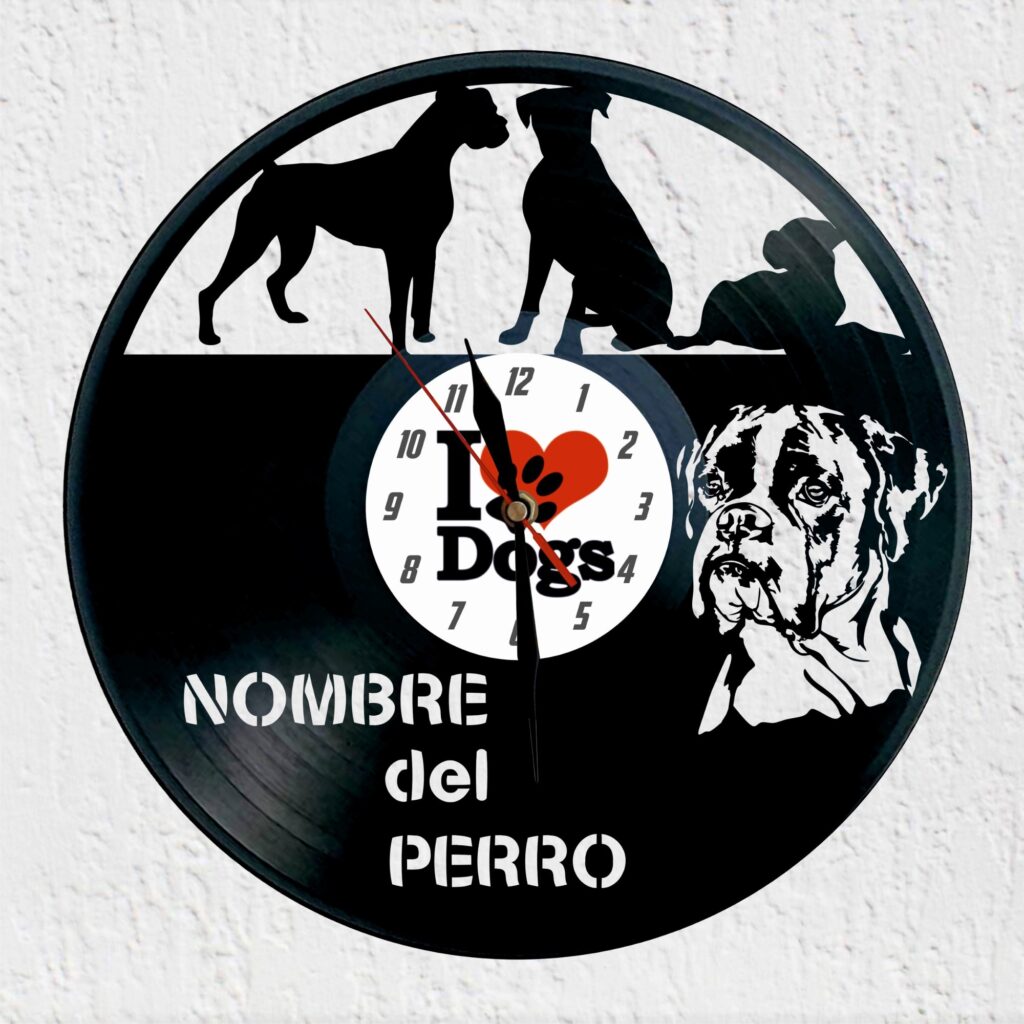 reloj de vinilo boxer