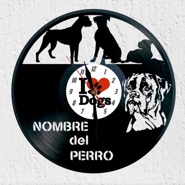 reloj de vinilo boxer