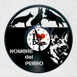 reloj de vinilo pastor alemán