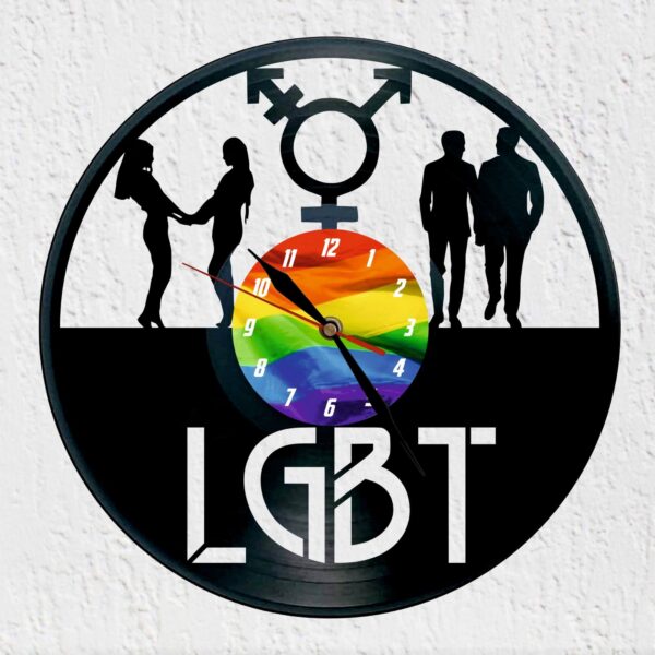reloj de vinilo LGBT