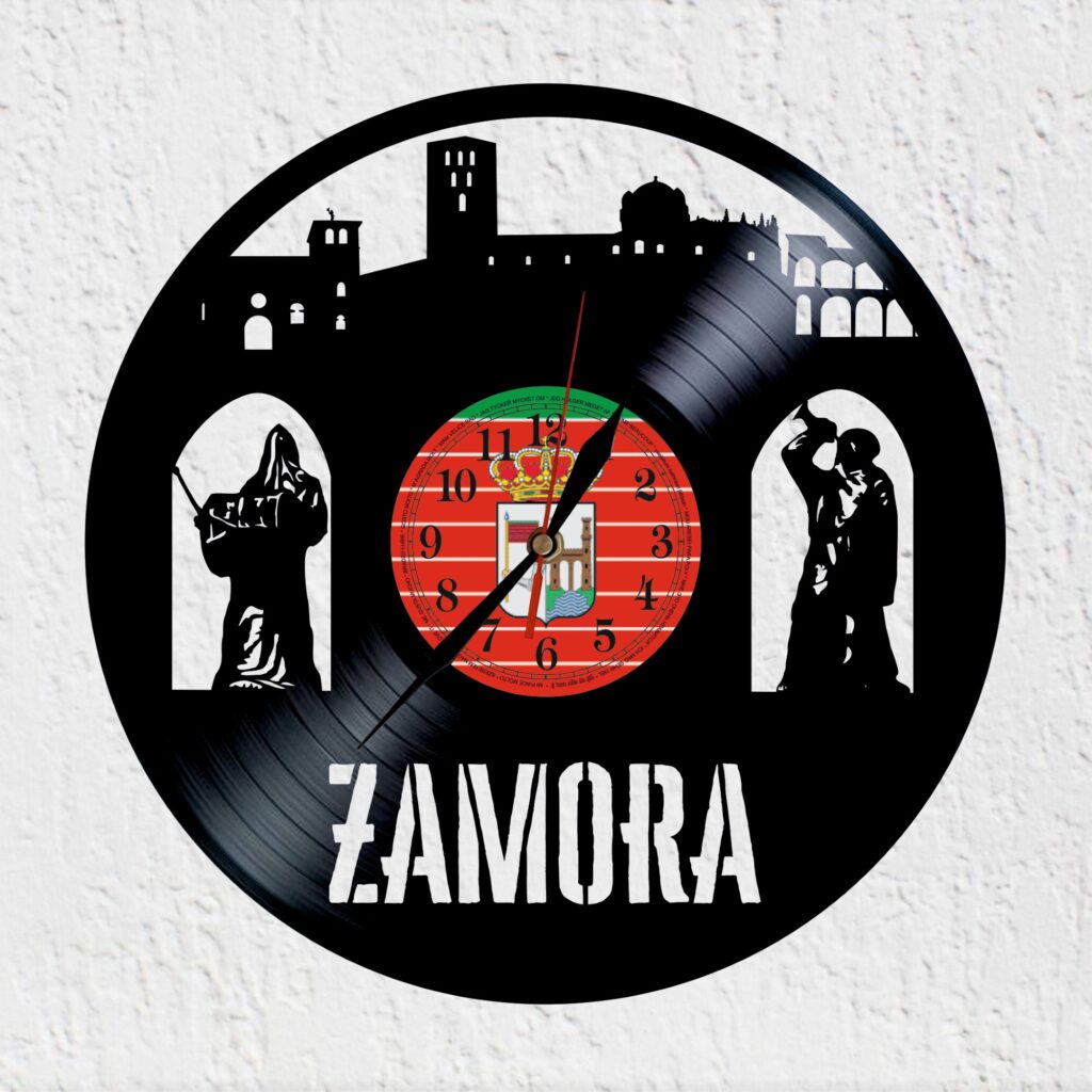 reloj de vinilo zamora