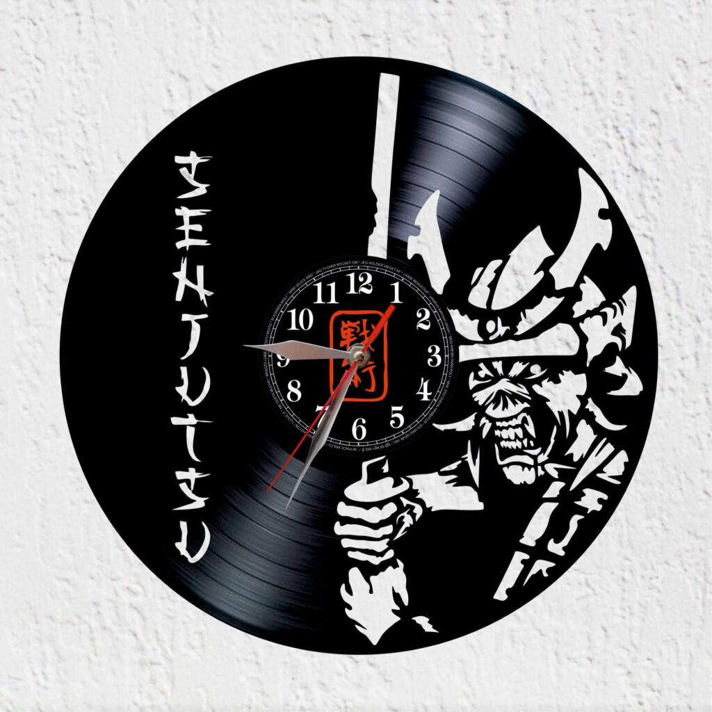 reloj vinilo iron maiden senjutsu