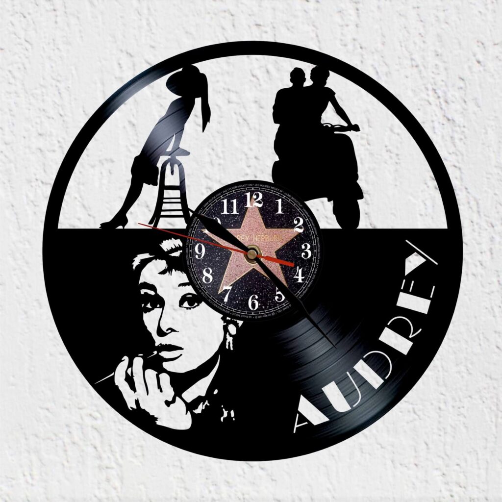 reloj de vinilo audrey hepburn