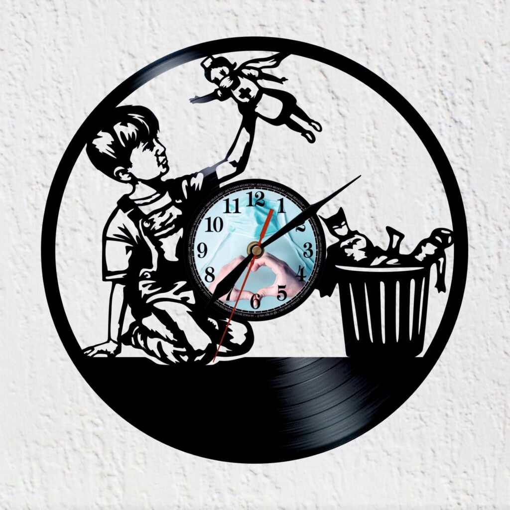reloj de vinilo sanitarios