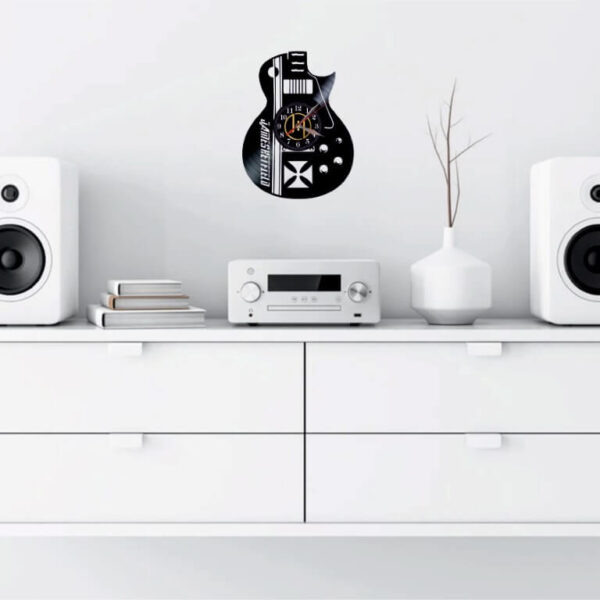 reloj de pared metallica james hetfield guitarra