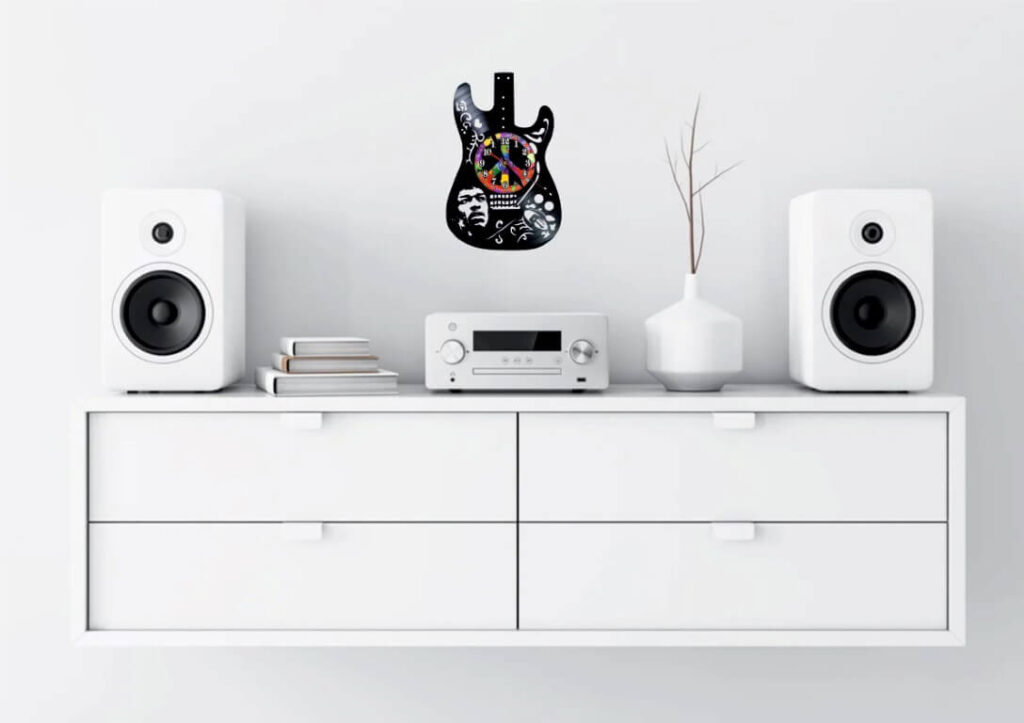 reloj de pared jimi hendrix guitarra m