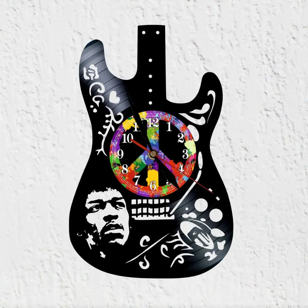 reloj de pared jimi hendrix guitarra