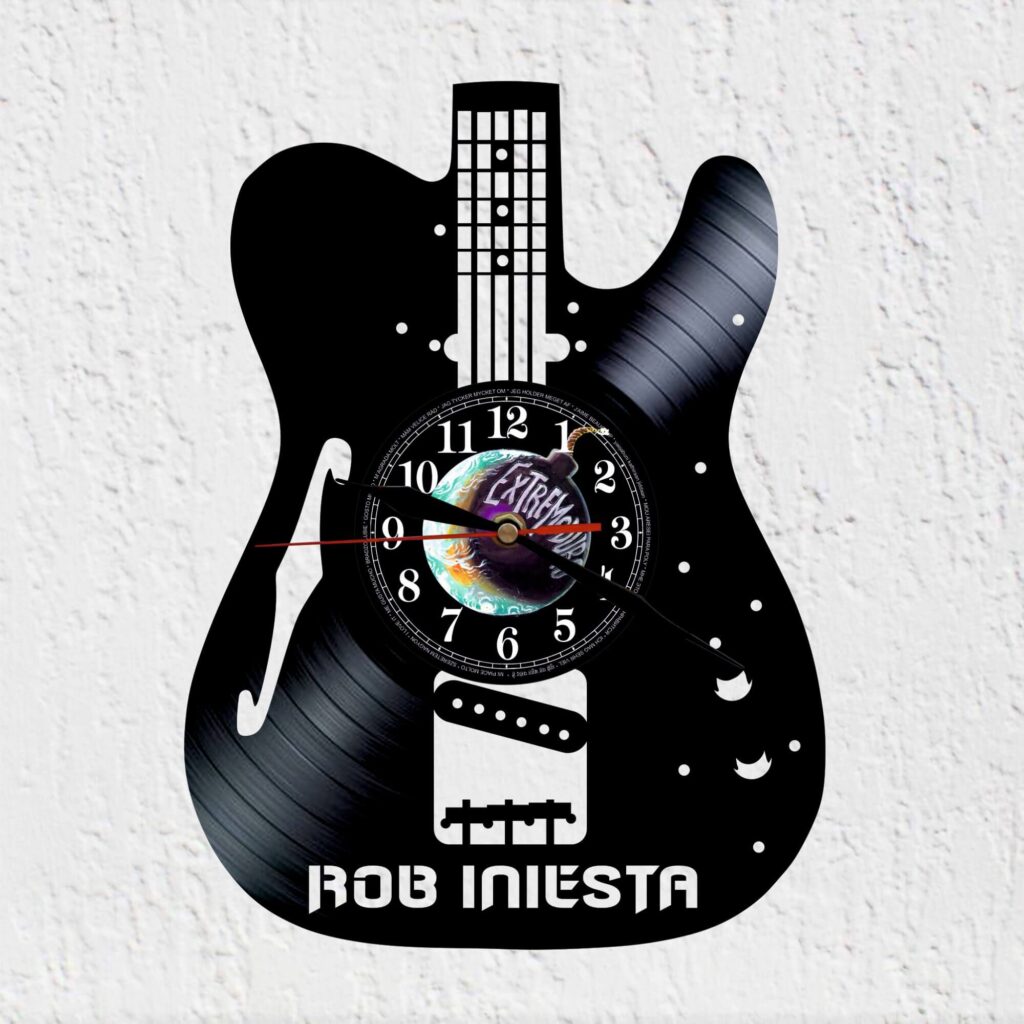 reloj pared forma guitarra rob iniesta extremoduro