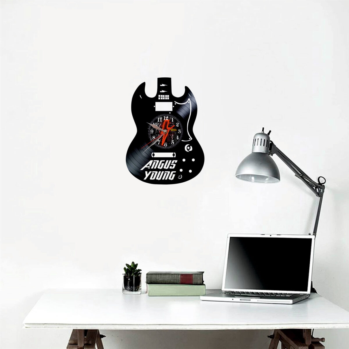 Vinyacdc Angus Younguitar Reloj de Pared - Imagen 2