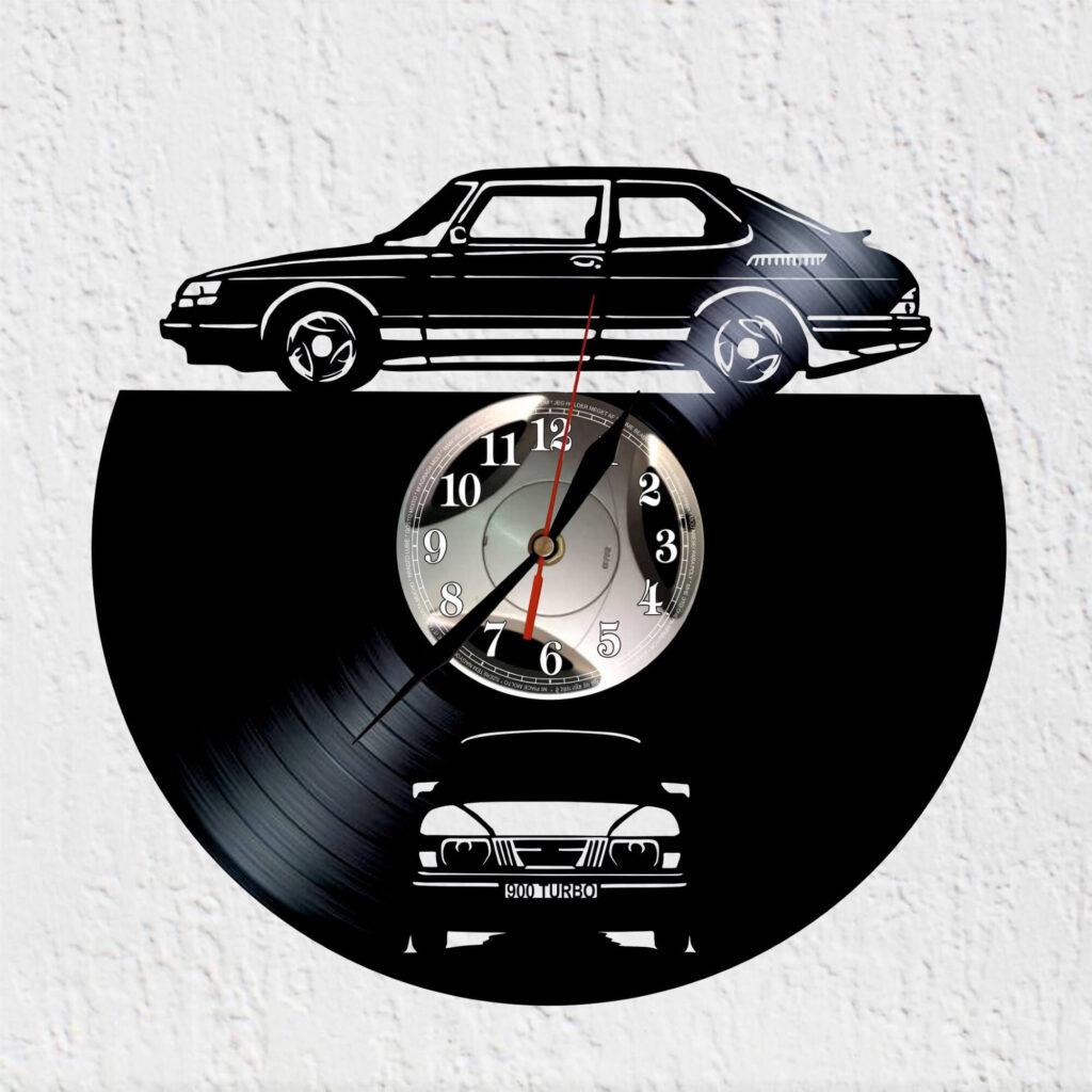 reloj de vinilo saab 900