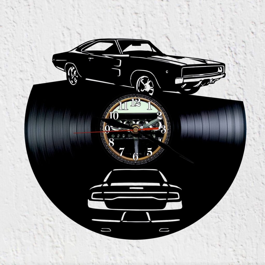 reloj de vinilo dodge charger