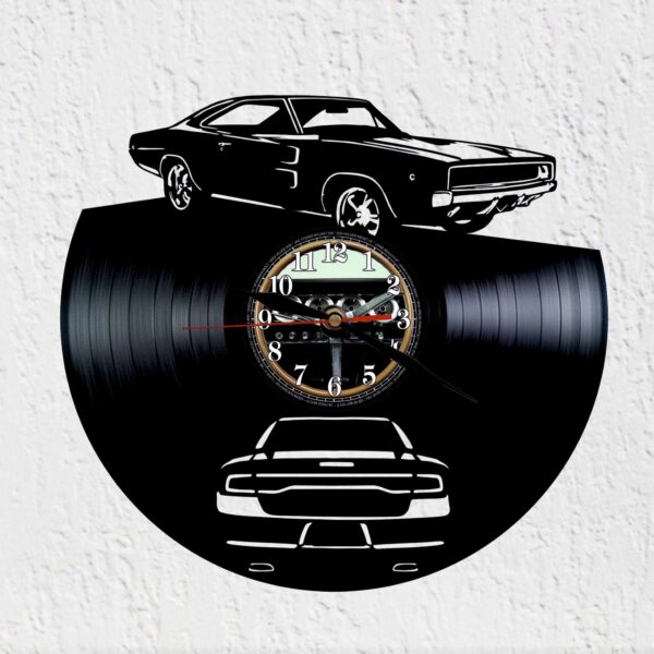 reloj de vinilo dodge charger