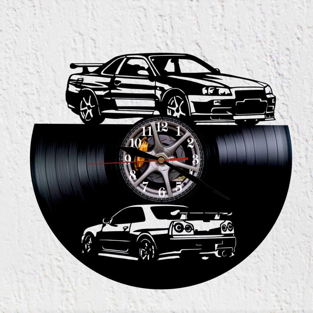 reloj de vinilo nissan skyline