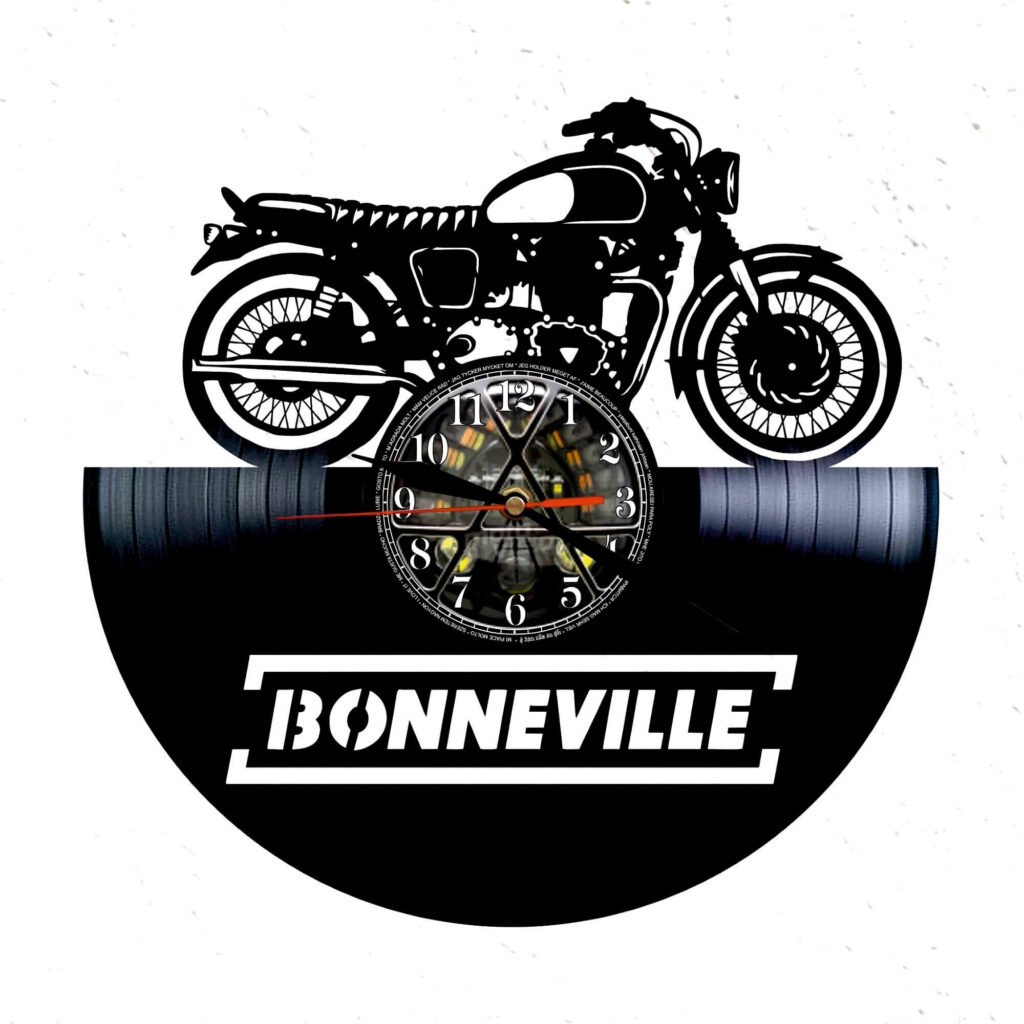 reloj de vinilo triumph boneville
