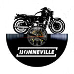 reloj de vinilo triumph boneville