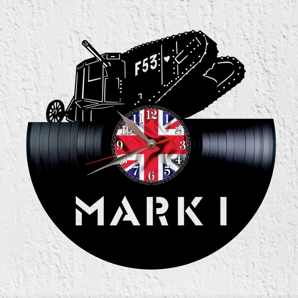 reloj de vinilo tanque mark 1