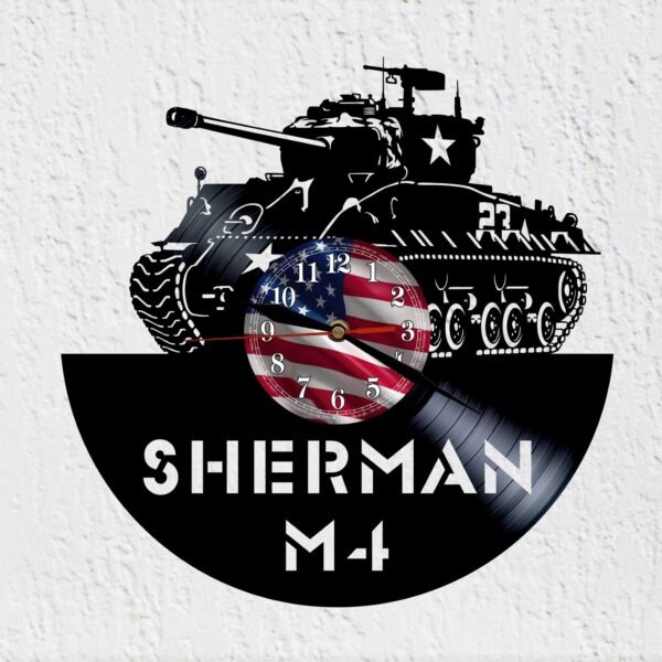 reloj de vinilo tanque sherman