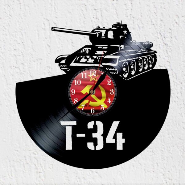 reloj de vinilo tanque t 34