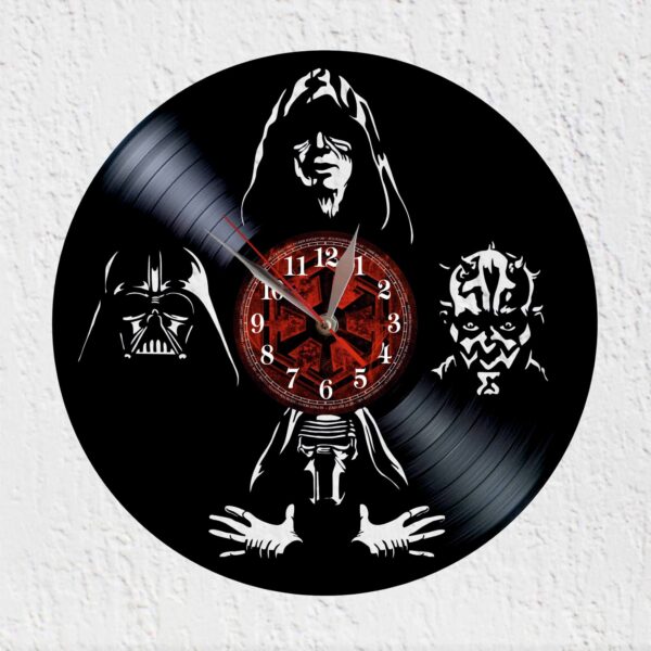 reloj de vinilo star wars dark side