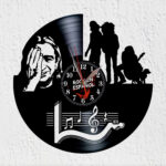 reloj vinilo leño