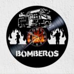 reloj de vinilo bomberos