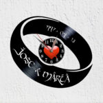 reloj de vinilo boda anillo