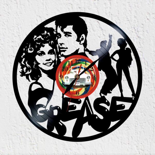 reloj de vinilo grease