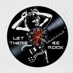 reloj pared de vinilo acdc angus young