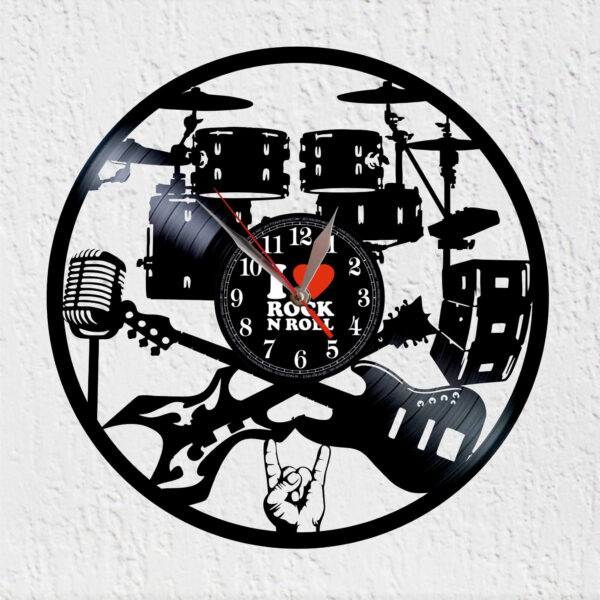 reloj vinilo i love rock
