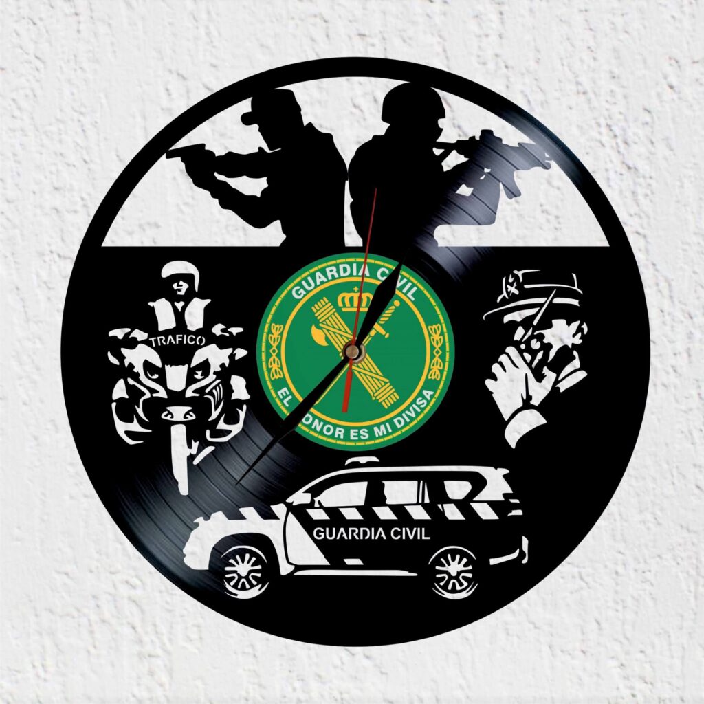 reloj vinilo guardia civil