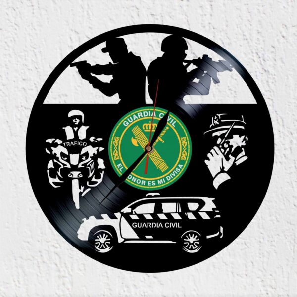 reloj vinilo guardia civil