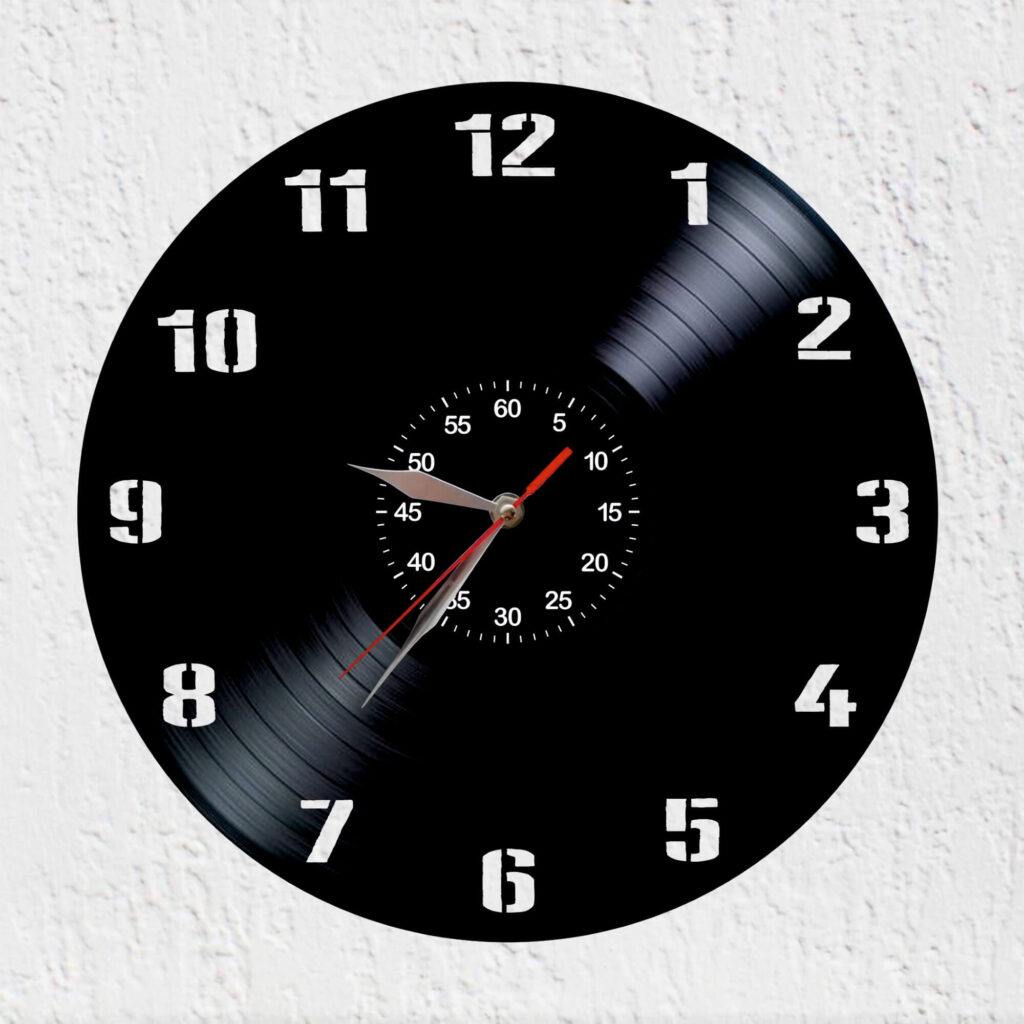 reloj de vinilo simple reloj