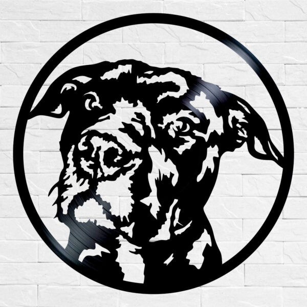silueta de pitbull