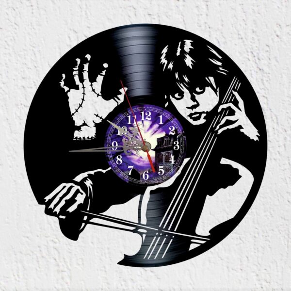 reloj de vinilo Addams Miércoles