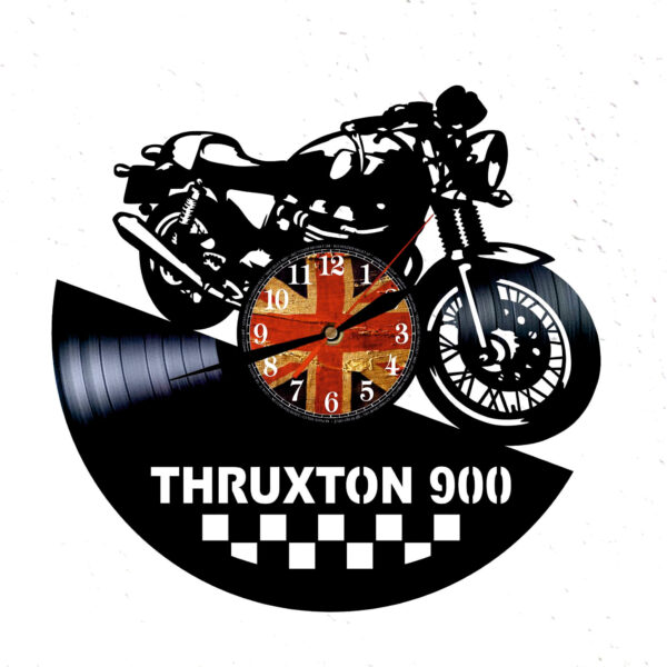 reloj de vinilo triumph thruxton