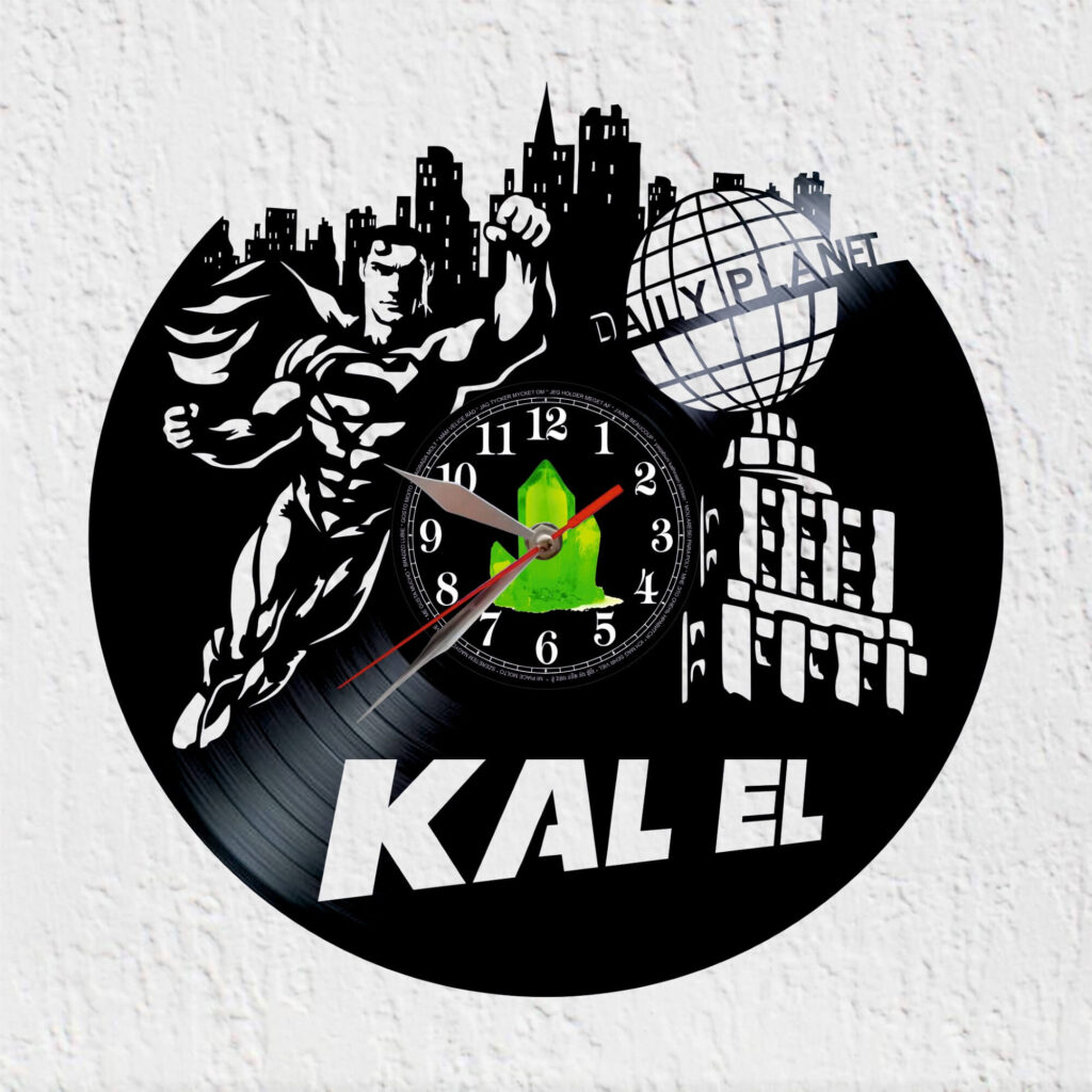 reloj de vinilo superman