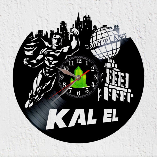 reloj de vinilo superman