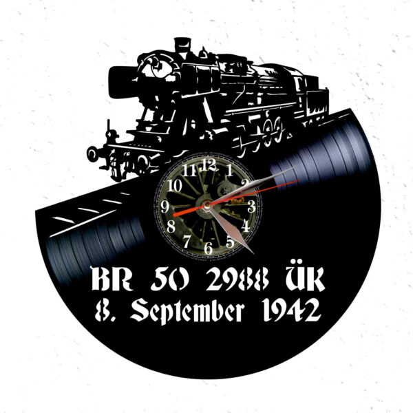 reloj de vinilo locomotora
