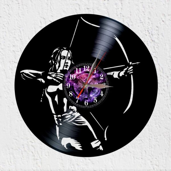 reloj de vinilo de juegos del hambre