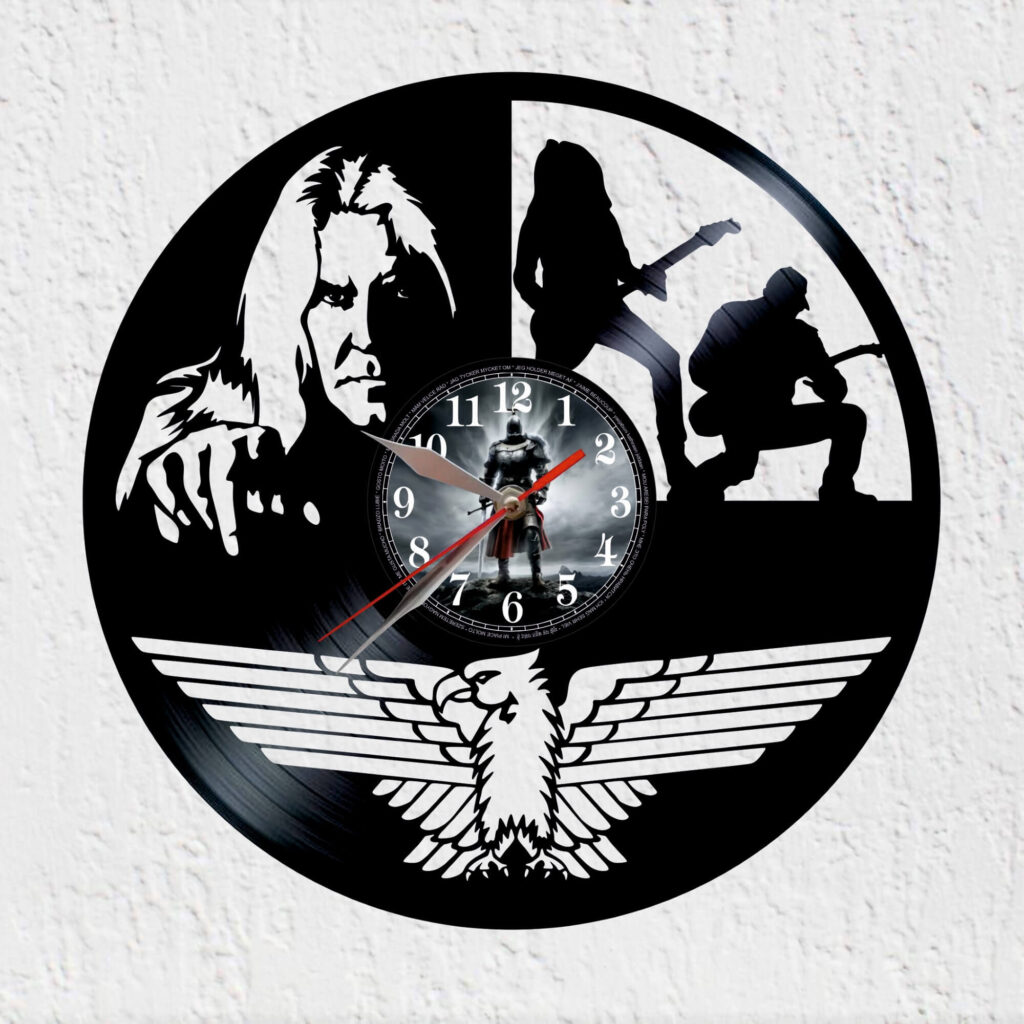 reloj vinilo saxon rock band