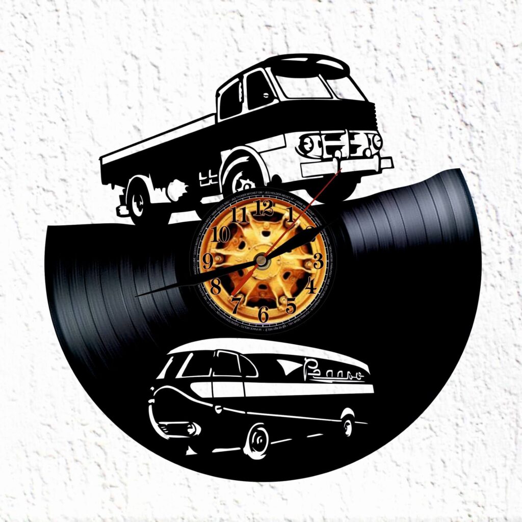 reloj de vinilo camión pegaso