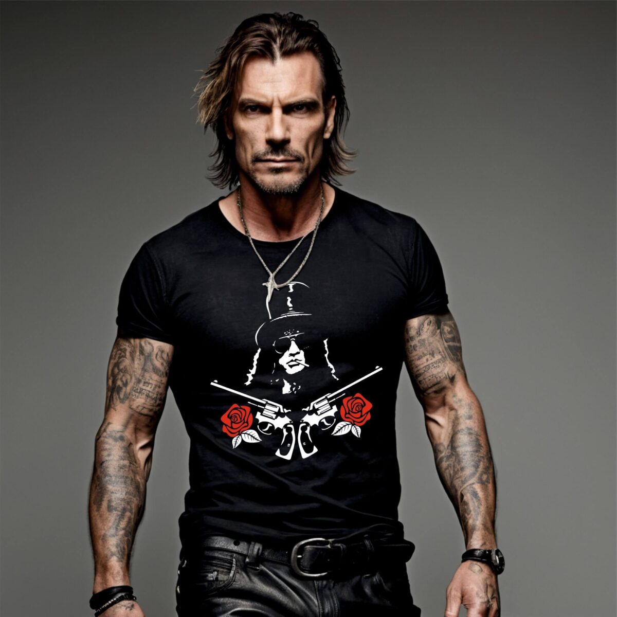 camiseta negra guns n roses modelo