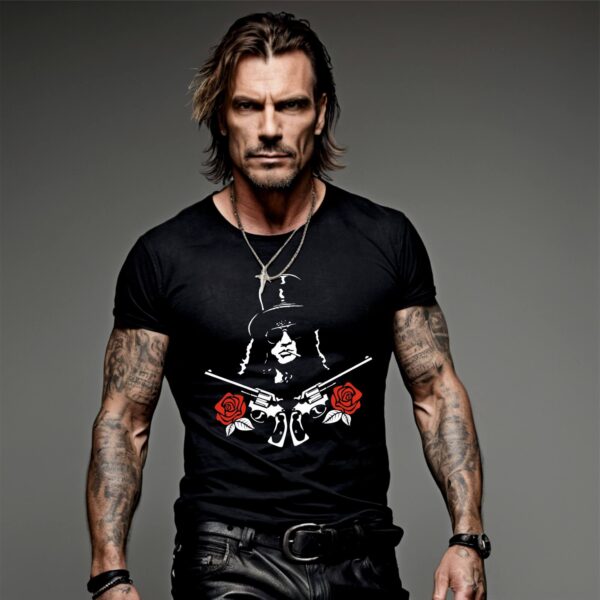 camiseta negra guns n roses modelo