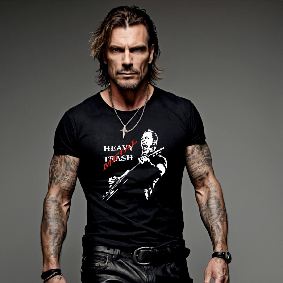 Camiseta Negra Vinymetallica James Hetfield - Imagen 2