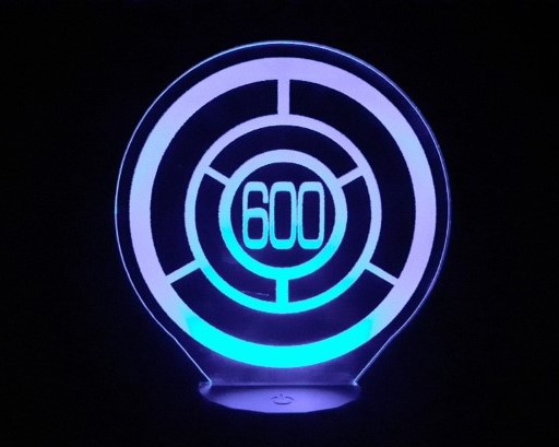 Lámpara Led 3D Fiat/Seat-600 símbolo