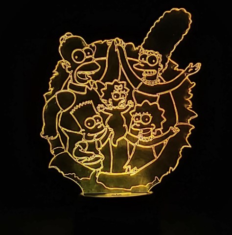 Lámpara Led 3D Los Simpsons