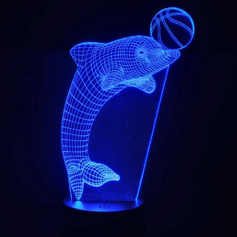 Lámpara Led 3D Delfín