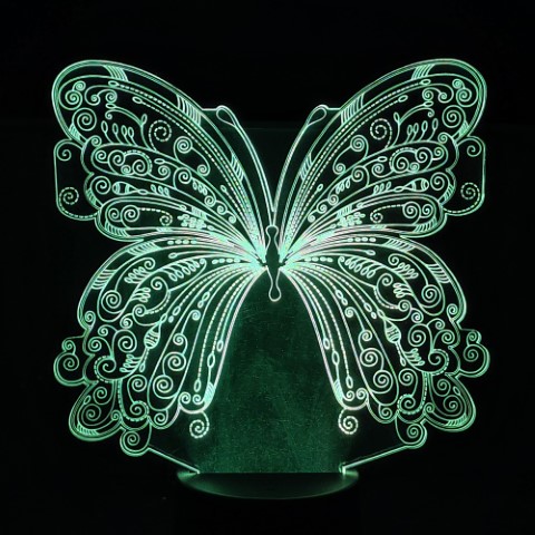 Lámpara Led 3D Mariposa