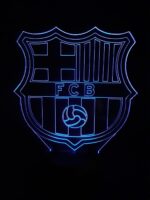 Lámpara Led 3D Escudo del Barcelona F.C.