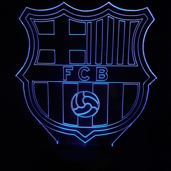 Lámpara Led 3D Escudo del Barcelona F.C.